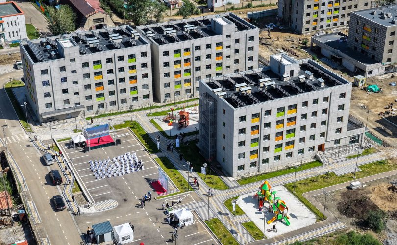 Шархад дэд төвийн 110 айлын ногоон орон сууцыг ашиглалтад орууллаа